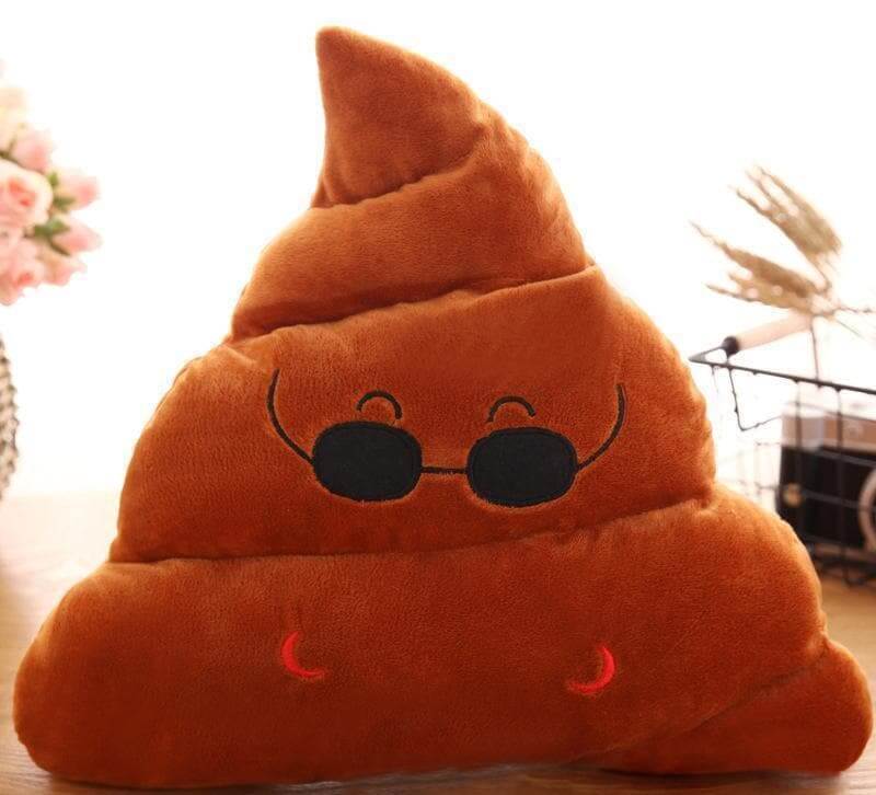 Poop Brown Glasses Emoji Emotion Pillow Stuffed Plush Toy - The House of Awareness