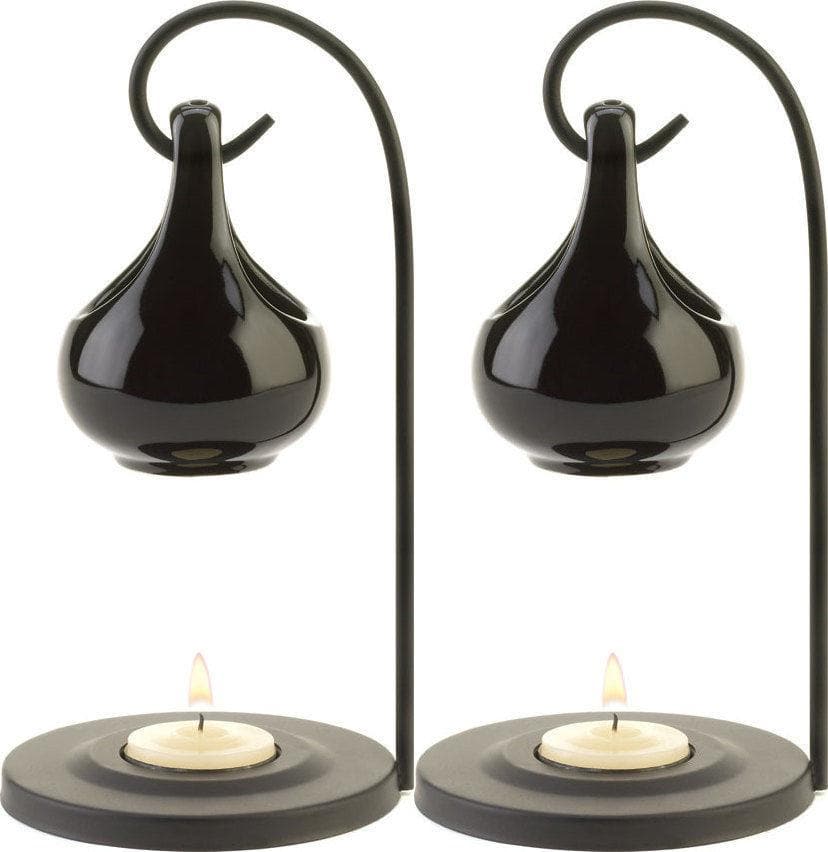 2 Black Tear Drop Oil Warmers - The House of Awareness
