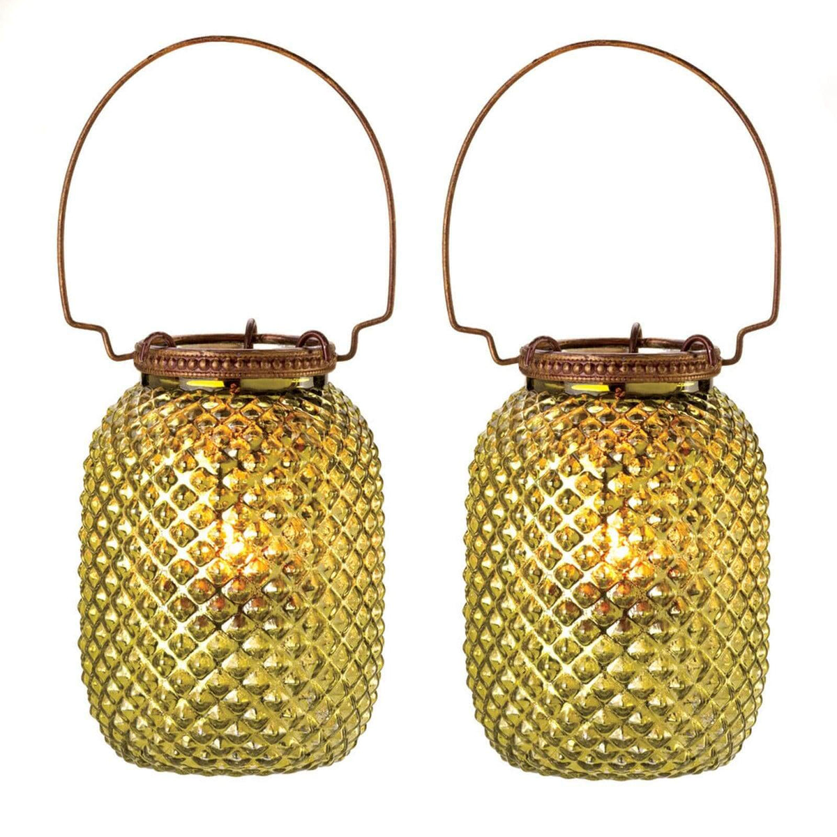 Set of 2 Small Diamond Candle Lanterns - The House of Awareness