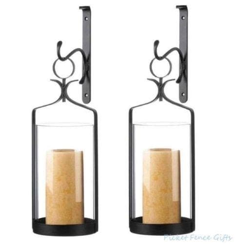2 Hanging Hurricane Glass Wall Sconces - The House of Awareness