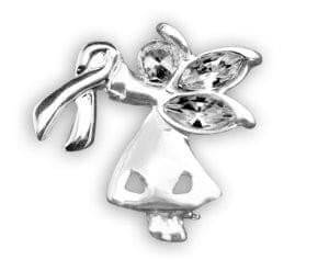 Silver Ribbon Pin for Autism Awareness - The House of Awareness