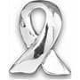 Silver Ribbon Tac Pin for all Causes - The House of Awareness